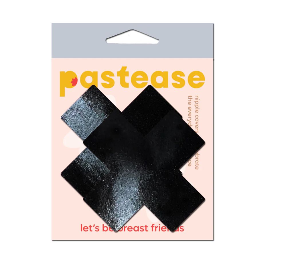 Pastease Plus Faux Leather Vinyl Cross Pasties