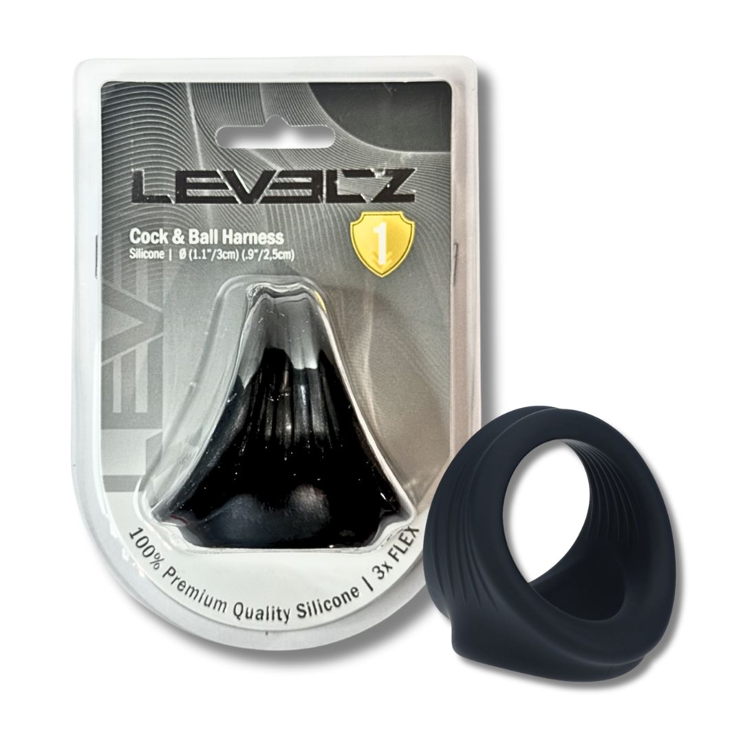 LEVELZ  Silicone Cock &amp; Ball Harness
