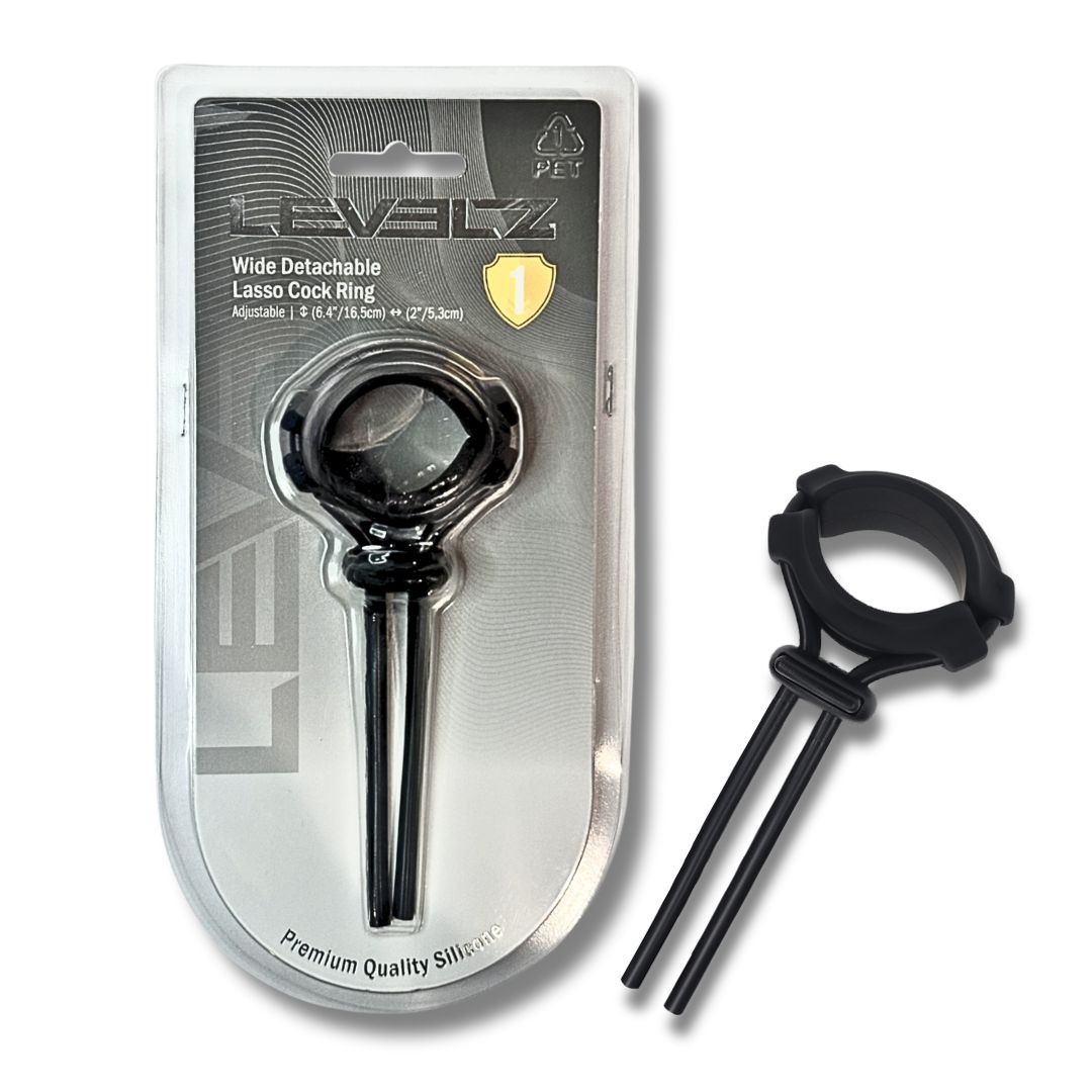 LEVELZ Detachable Wide Adjustable Silicone Lasso Cock Ring