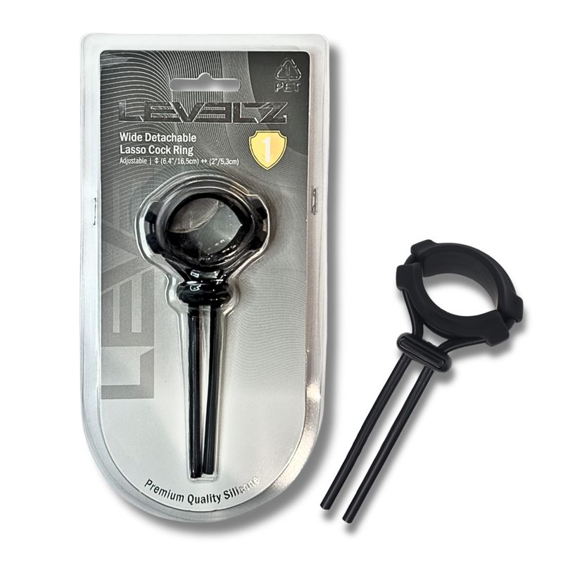 LEVELZ Detachable Wide Adjustable Silicone Lasso Cock Ring