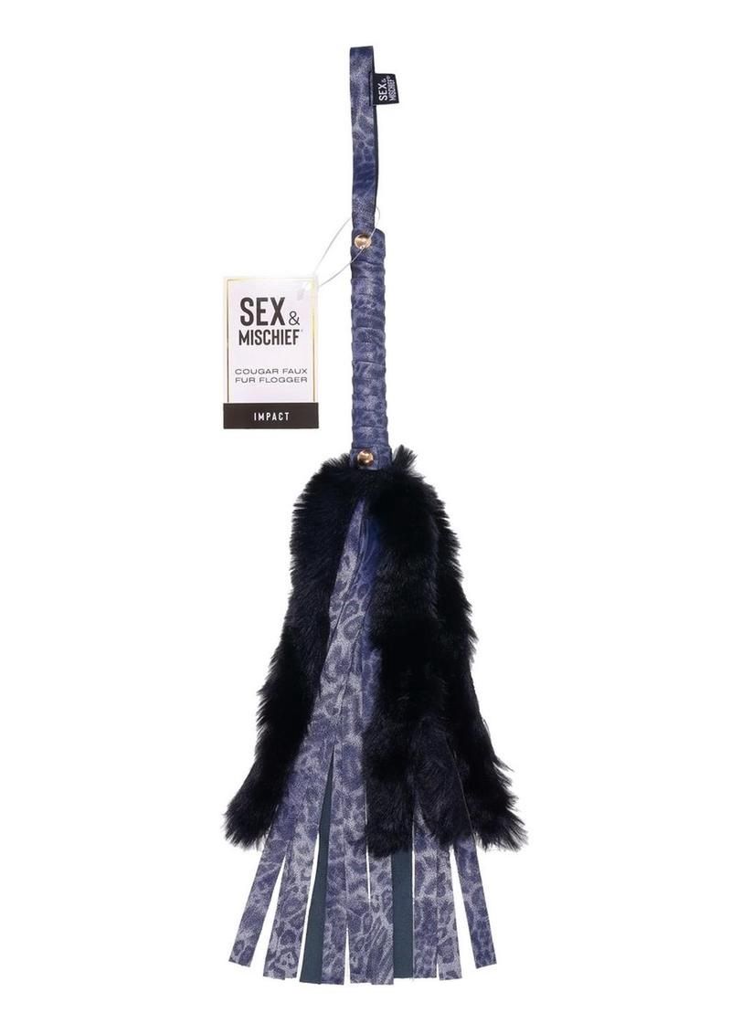 Sex &amp; Mischief Cougar Faux Fur Flogger