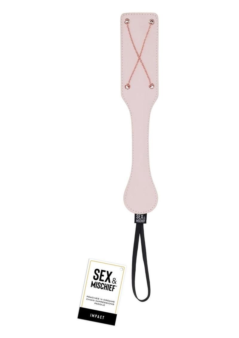 Sex &amp; Mischief Peaches N CreaMe Chain Impressions Paddle