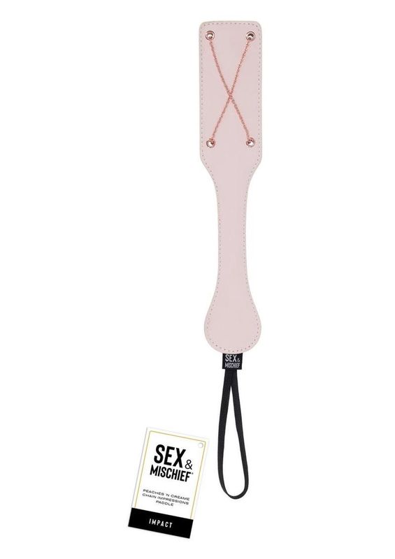 Sex &amp; Mischief Peaches N CreaMe Chain Impressions Paddle