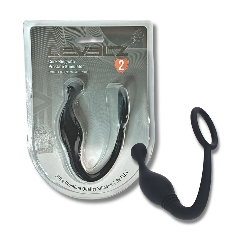 LEVELZ  Silicone Cock Ring with Prostate Stimulator