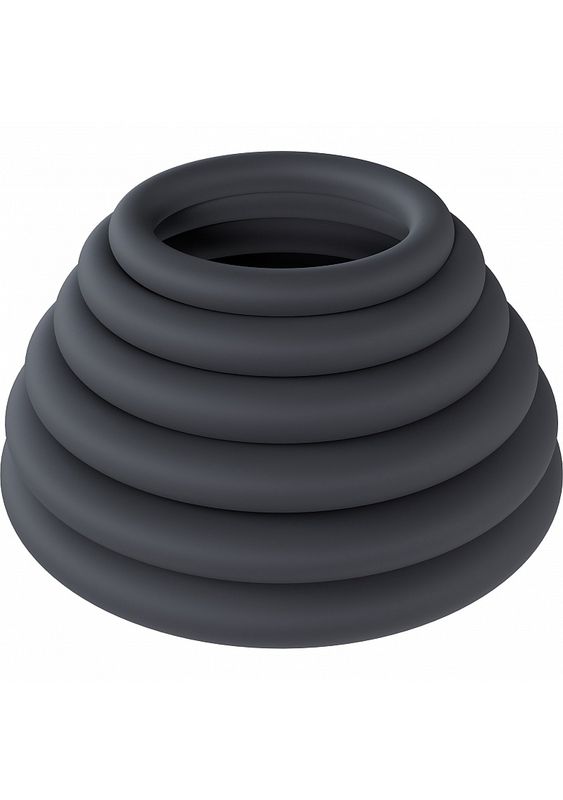 LEVELZ  Classic Silicone Cock Ring Set of 6 All Sizes