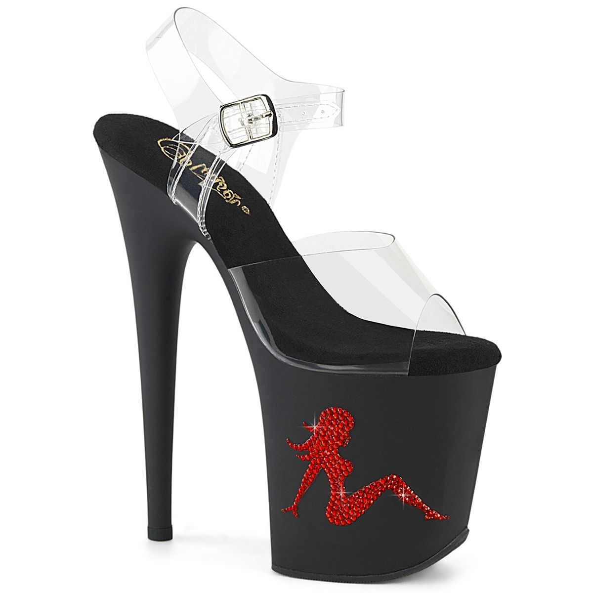 Flamingo 8&quot; Rhinestone Silhouette Sandal