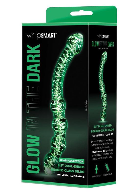 Whipsmart Glowing Glass Beaded Dildo