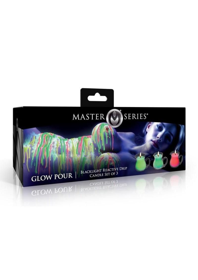 Master Series Glow Pour Blacklight Reactive Drip Candle Set
