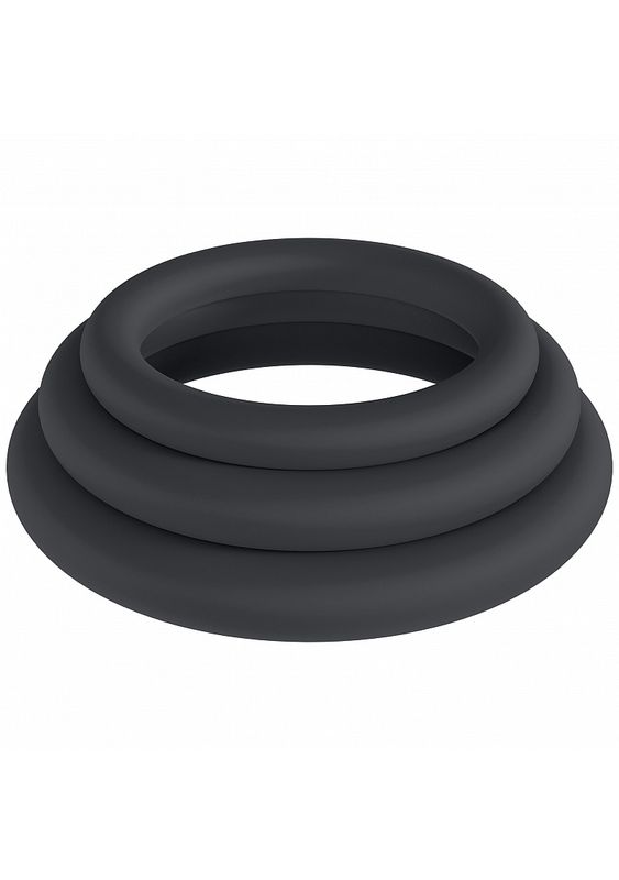 LEVELZ Classic Silicone Cock Ring Set of 3 (L/XL/XXL)