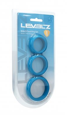 LEVELZ  Wide O Silicone Cock Ring Set of 3 (30mm, 35mm, 42mm)