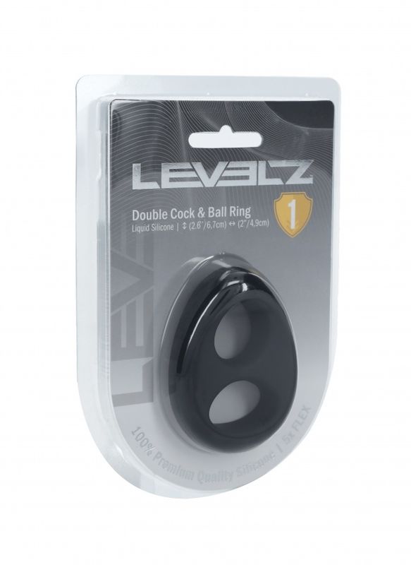 LEVELZ  Double Liquid Silicone Cock &amp; Ball Ring