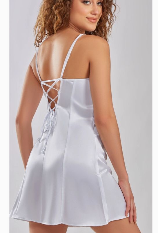 Gracie White Halter Chemise