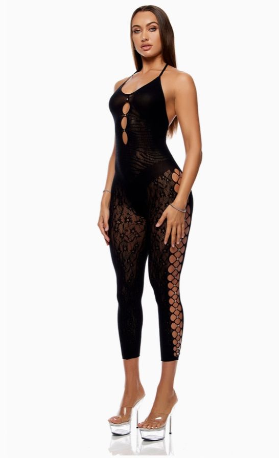 Cross Your Mind Capri Bodystocking