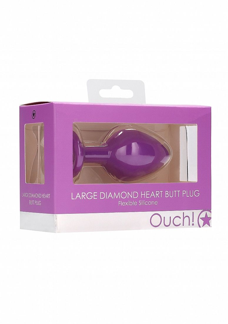 Purple Diamond Heart Plug