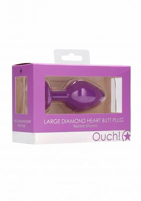 Purple Diamond Heart Plug