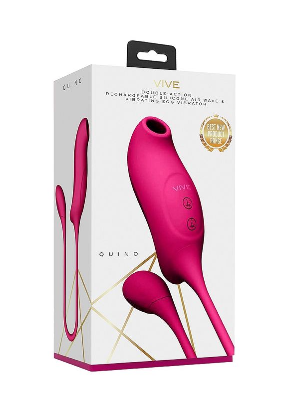 Vive Quino Airwave Stimulator with Vibrating Egg