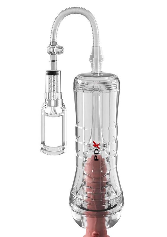 PDX Elite ViewTube Vac XXL Pump See-Thru EZ-Grip Pump Stroker