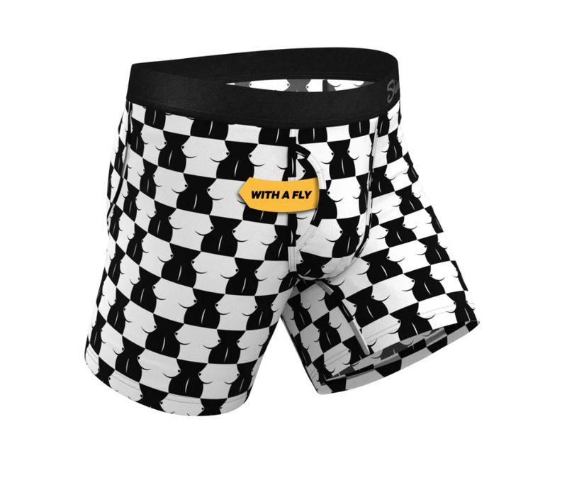 Shinesty The Chest Mate Checkered Ball Hammock Pouch Underwear