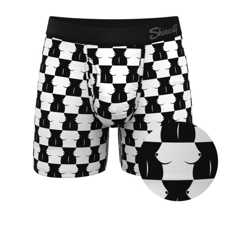 Shinesty The Chest Mate Checkered Ball Hammock Pouch Underwear