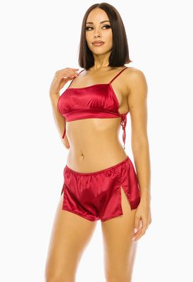 Youmita Satin Pajama Short Set