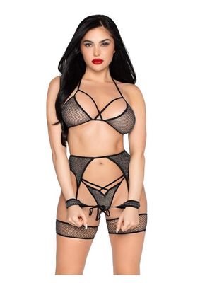 All Tied Up Shimmer Bra and Panty Set