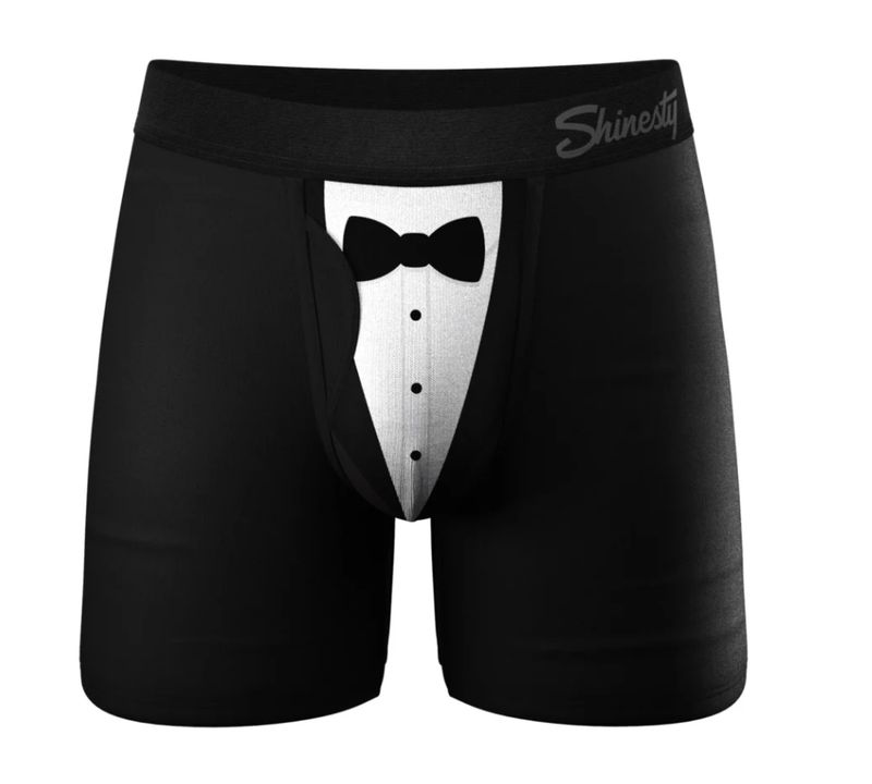 Shinesty The 009 Black Tuxedo Ball Hammock Pouch Underwear
