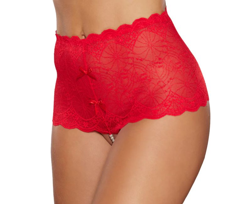 Passion &amp; Pearl High Waisted Thong with Pearls