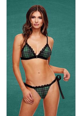 Naughty Girl Plaid Set