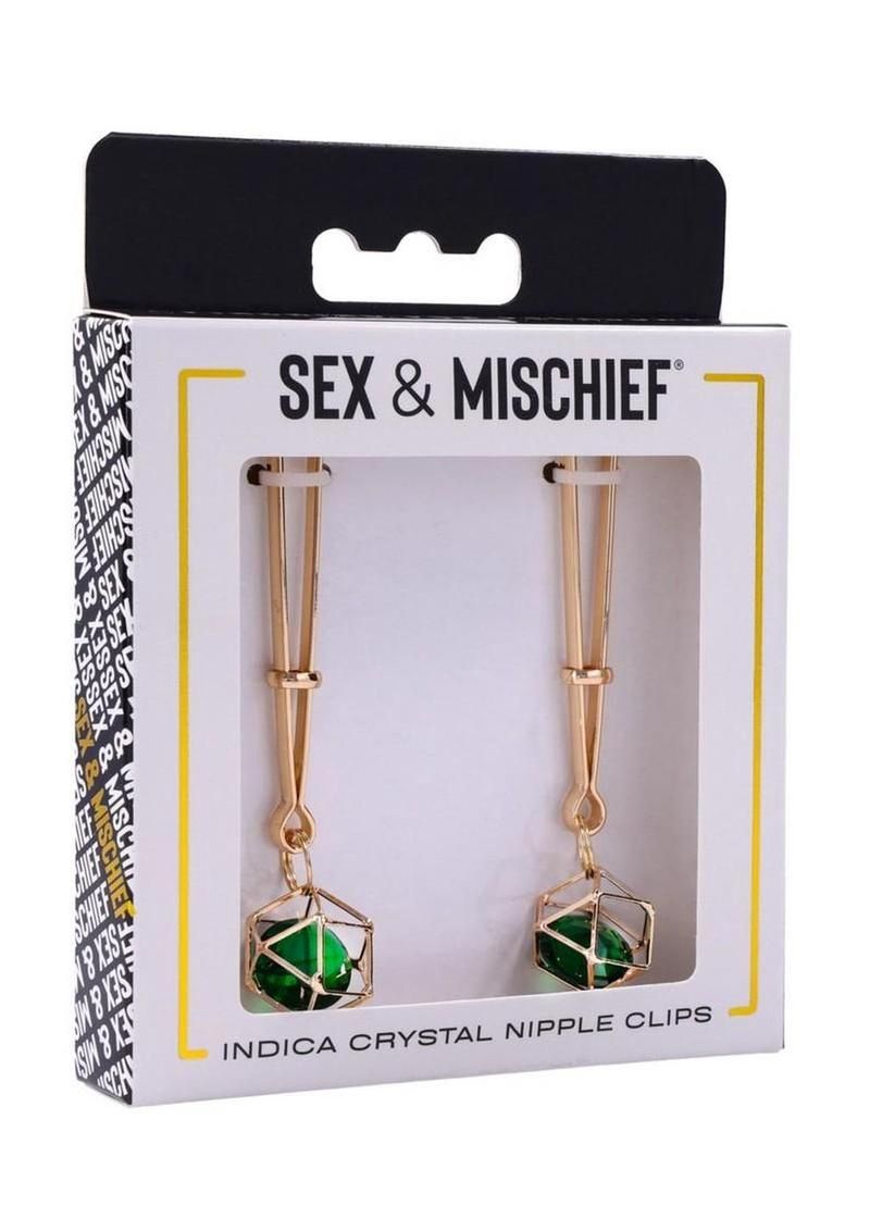 Sex &amp; Mischief Indica Crystal Nipple Clips