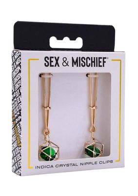 Sex &amp; Mischief Indica Crystal Nipple Clips