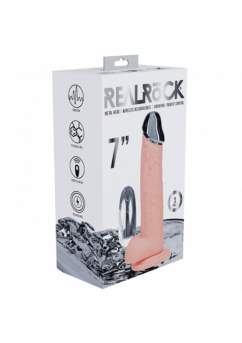 RealRock Metalhead 7&quot; Remote Control Dildo