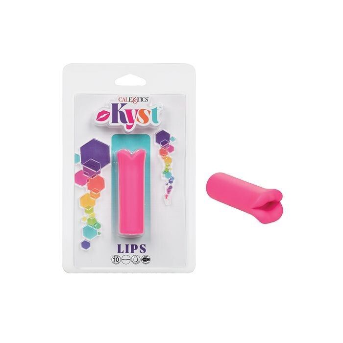 Kyst Lips Rechargeable Silicone Bullet Vibrator, Color: Pink