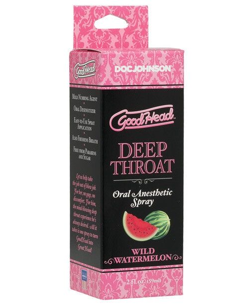 Goodhead Deep Throat Oral Anesthetic Spray, Flavor: Wild Watermelon
