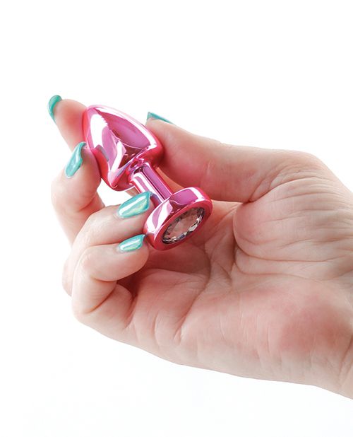 Rear Assets Pink Aluminum Anal Plug, Size: Petite