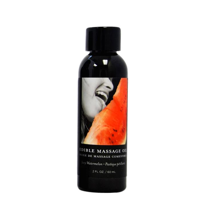 Hemp Seed Edible Massage Oil Juicy Watermelon, Size: 2 oz