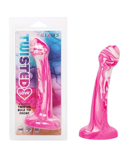 Twisted Love Twisted Bulb Tip Probe Silicone Anal Probe, Color: Pink