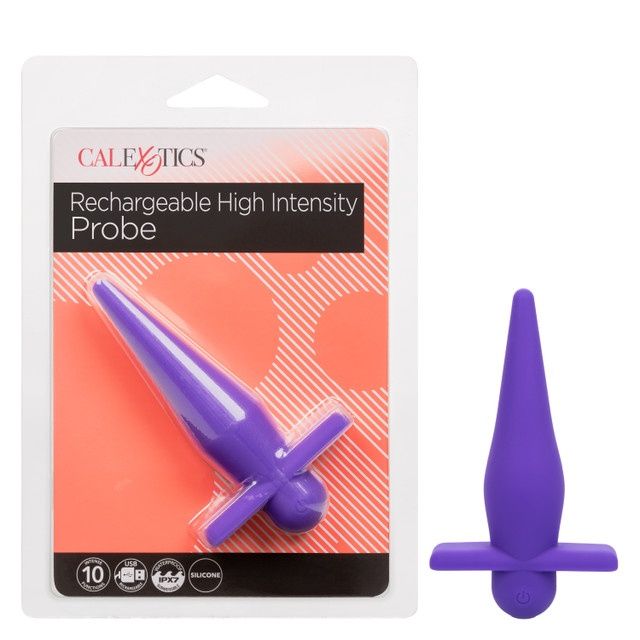 Anal Toys Rechargeable Silicone High Intense Probe, Color: Purple