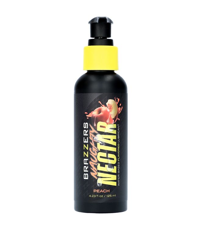 BRAZZERS Naughty Nectar Flavored Water Based Lubricant, Flavor: Peach