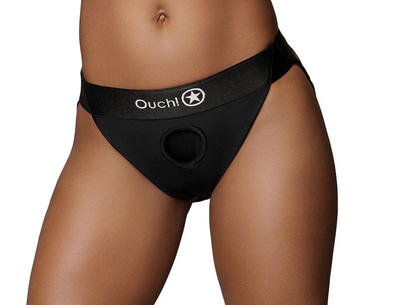 Rechargeable Vibrating Strap-On Panty with Adjustable O-Ring