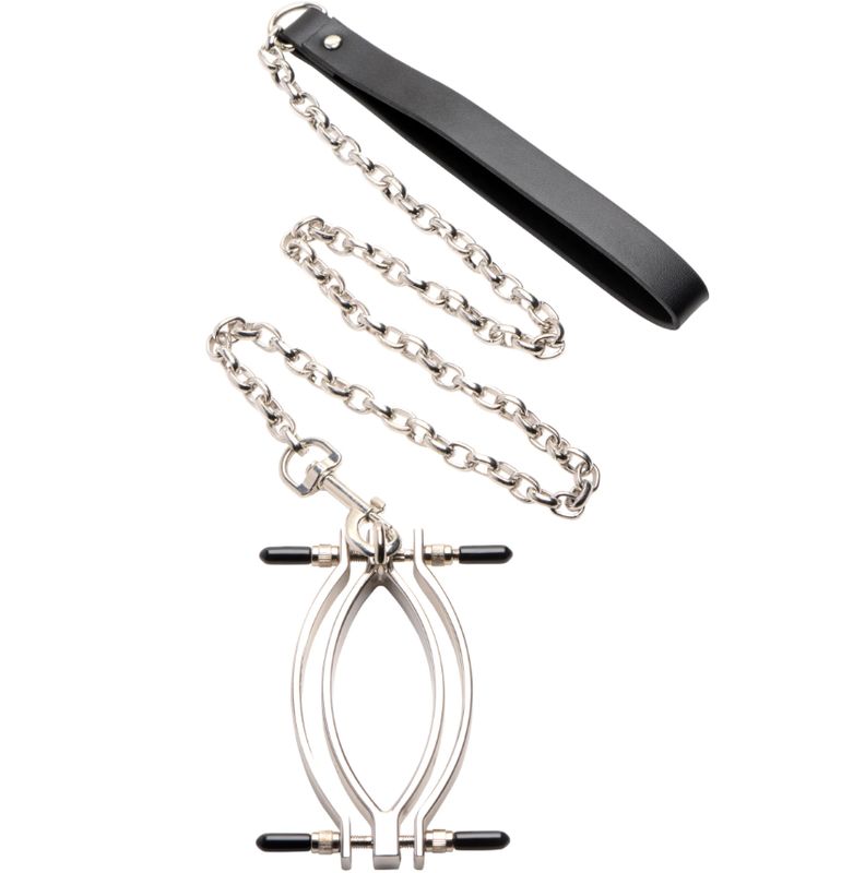Master Series Pussy Tugger Adjustable Pussy Clamp with Leash
