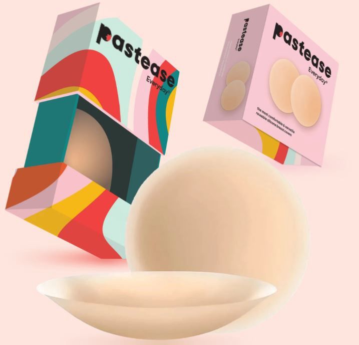 Pastease Halos Reusable Sticky Adhesive Silicone Nipple Cover, Color: Sand, Size: A/C Cup