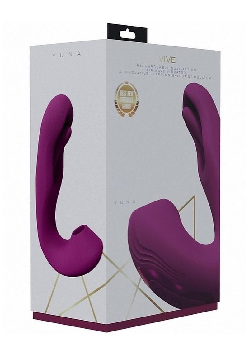 Vive Yuna Triple Motor Air Wave G-Spot Vibrator, Color: Pink