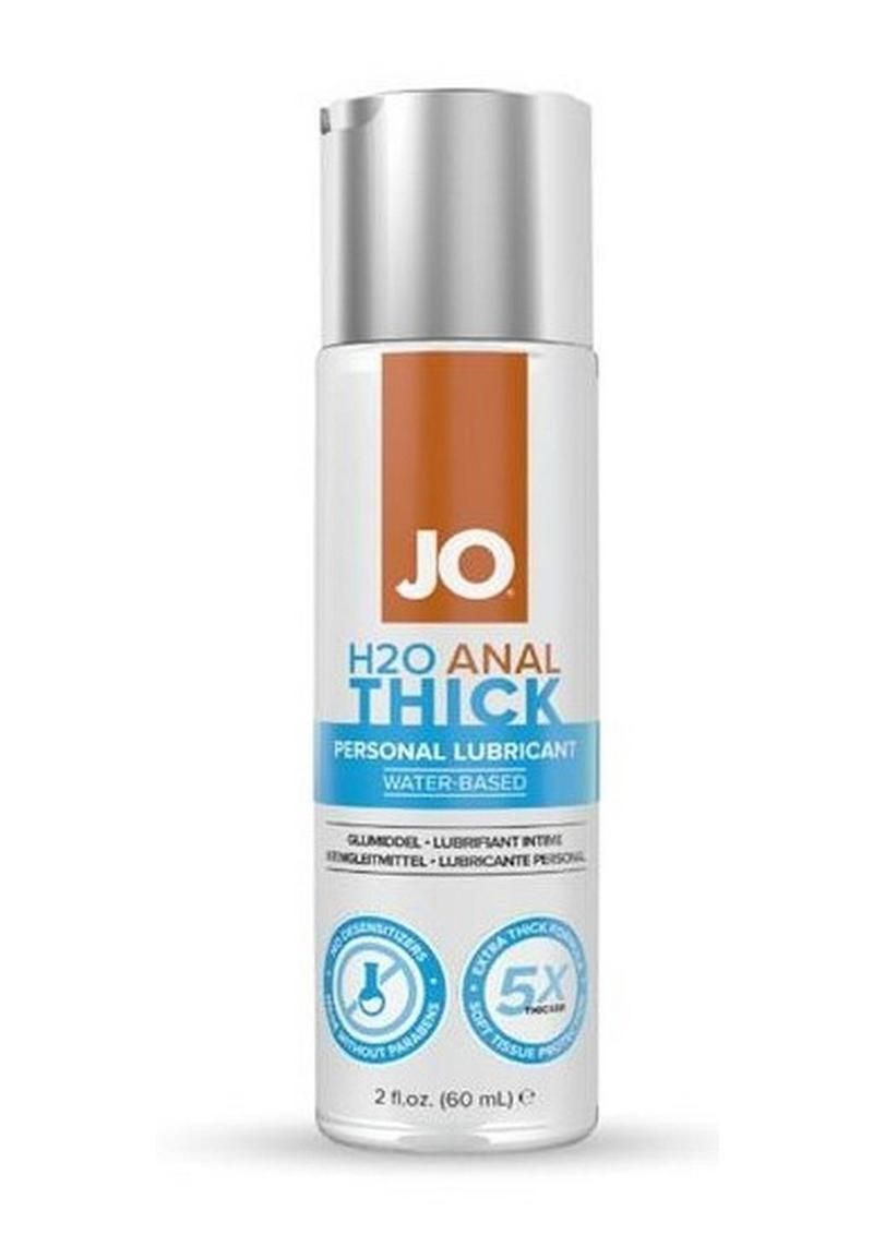 JO H2O Anal Thick Water Based Lubricant, Size: 2 oz