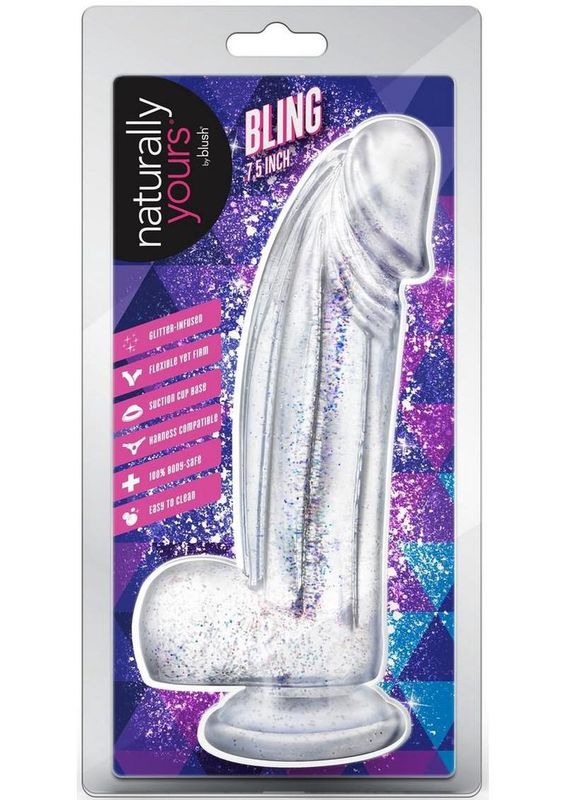 Naturally Yours Bling 7.5" Sparkling Dildo