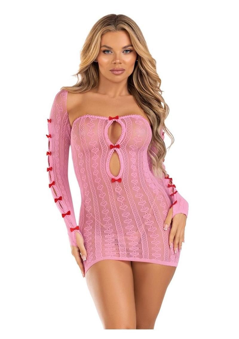 Sweet Temptation Tube Dress and Shrug Set, Color: Pink