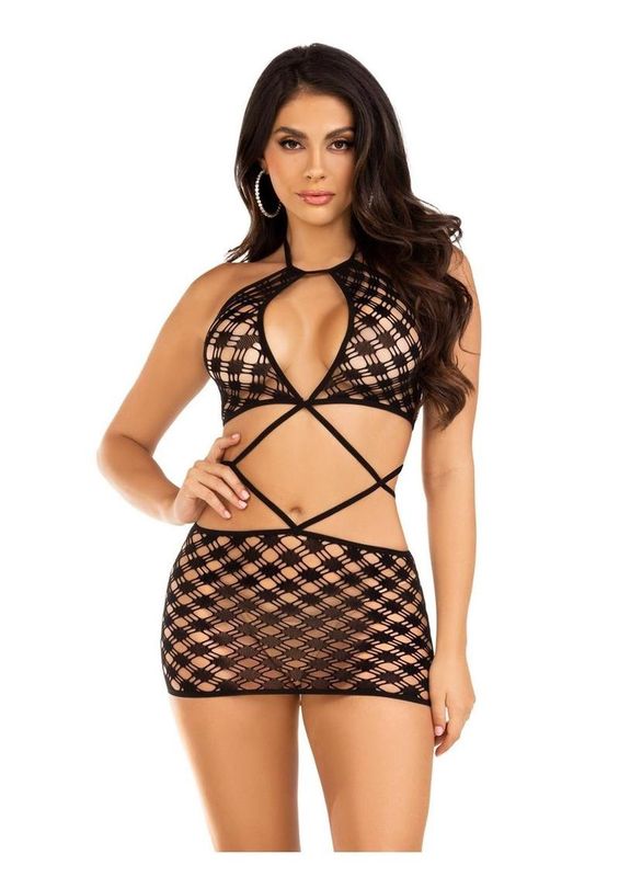 Handle it Net Mini Dress