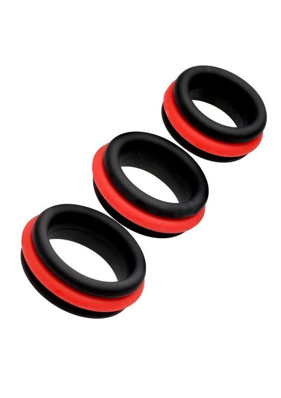 Jock Enhancers 2-in-1 Silicone Cock Ring Set of 3