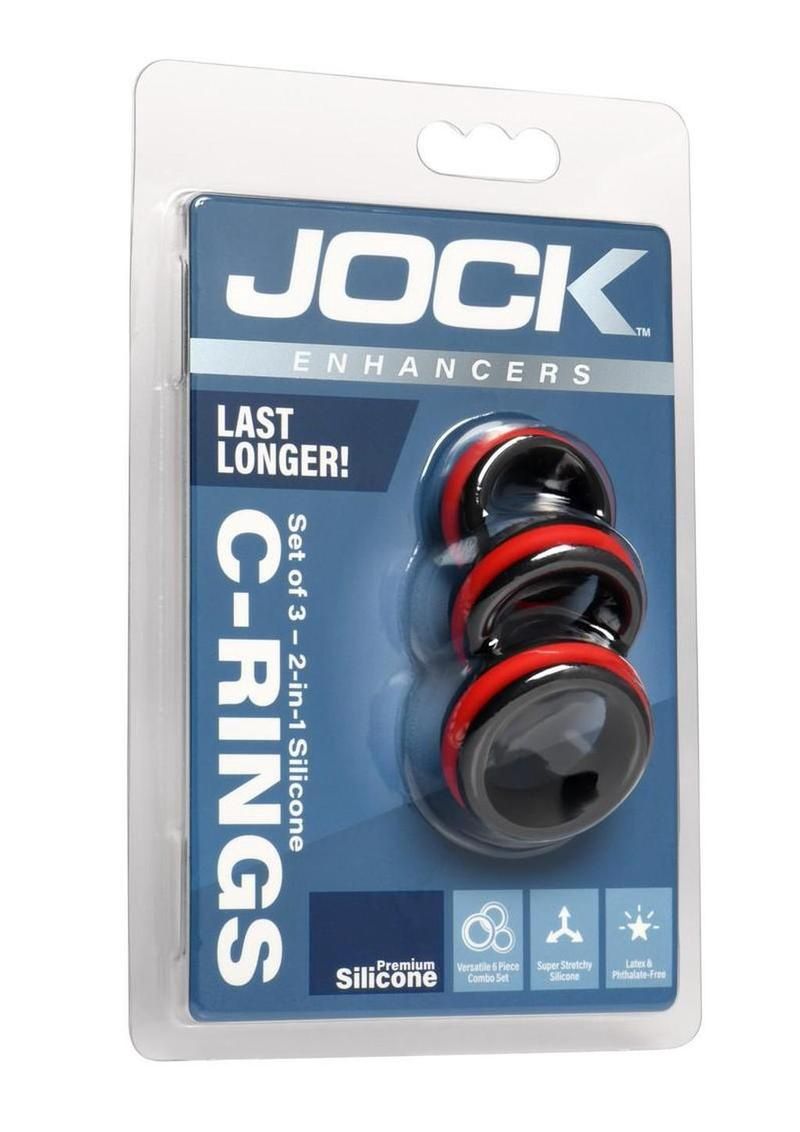 Jock Enhancers 2-in-1 Silicone Cock Ring Set of 3