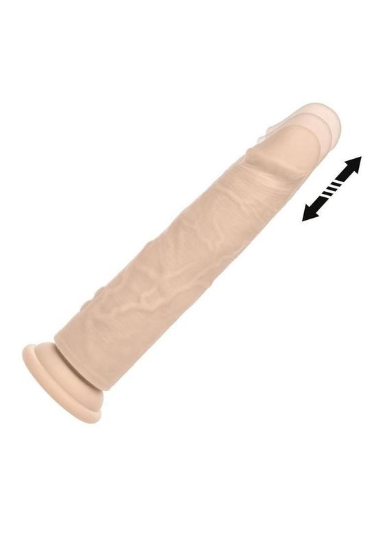 Silicone Studs Vibrating &amp; Thrusting Dildo