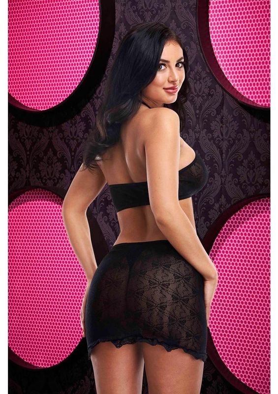 Jacquard Crop Top &amp; Skirt Set